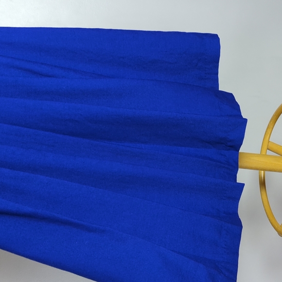 Vintage Louben blue wool pleated skirt - Picture 5 of 10